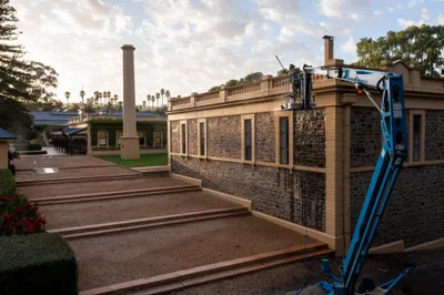 Commercial pressure cleaning Adelaide truck with equipment.
