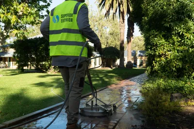 High-quality cleaning of a building’s exterior surfaces.